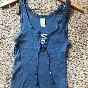 We The Free lace/pointelle tank top